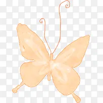 粉色卡通手绘蝴蝶