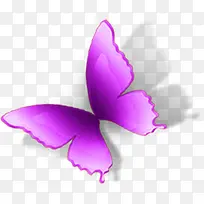 紫色手绘创意蝴蝶造型