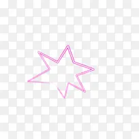 手绘粉色线条星星装饰