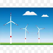 风车能源矢量图