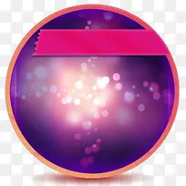 紫色梦幻圆圈边框纹理