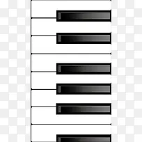 黑白琴键矢量图
