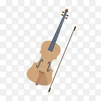 矢量扁平化小提琴