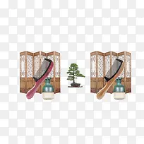 檀香梳和青松