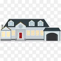 黑色原创卡通建筑