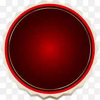 红色圆形手绘原创圆形