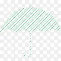 绿色线条雨伞