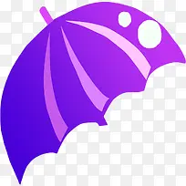 卡通紫色雨伞