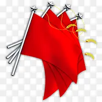红色飘逸党旗党建