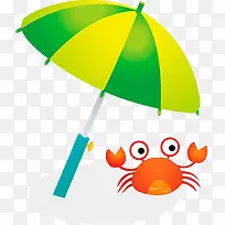 雨伞下的螃蟹