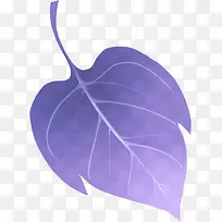 紫色创意卡通树叶