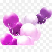设计海报紫色气球卡通