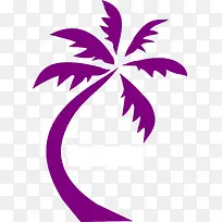 紫色椰子树