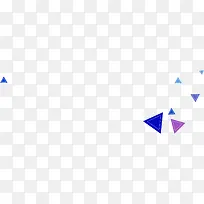 紫色卡通漂浮三角几何