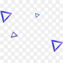 紫色卡通炫彩三角