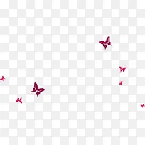 紫色卡通飞舞蝴蝶设计