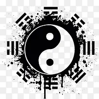 黑色高清中国风八卦