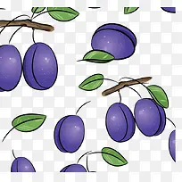 紫色蓝莓背景