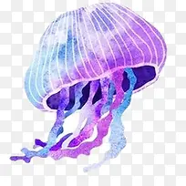 紫色卡通水母