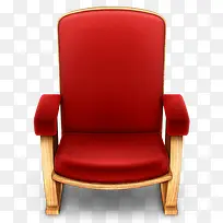 红色木椅精美实用电脑用品PNG图标