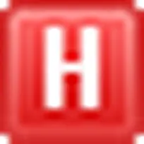 红色的大写字母H按键图标