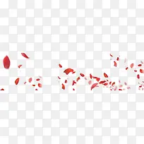红色漂浮树叶花朵设计