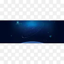 蓝色星空表盘海报背景