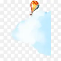 热气球白色云彩