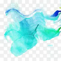 蓝色的水彩