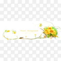 梦幻手绘花朵背景图