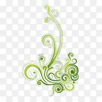 绿色花纹