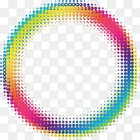 彩色创意虚线圆圈