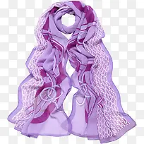 紫色纱巾素材
