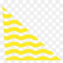黄色手绘波浪线条