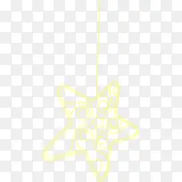 手绘黄色线条星星装饰
