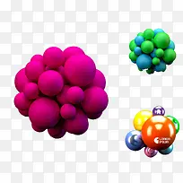 彩色3D球体