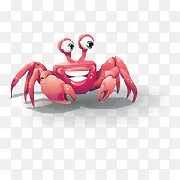 红色卡通可爱螃蟹