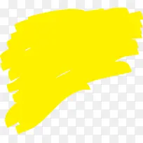黄色水彩涂鸦标签