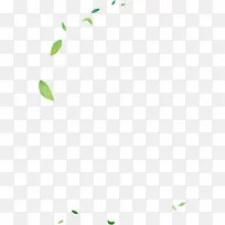 绿色卡通漂浮树叶设计
