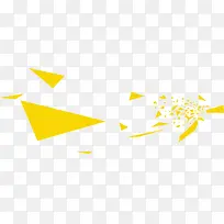 黄色几何三角形国庆