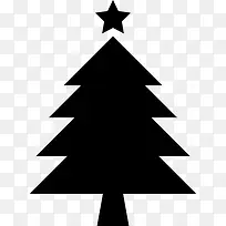 圣诞树与星图标