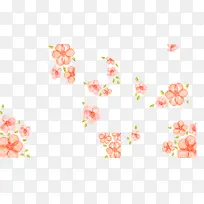 红色艺术花朵美景漂浮