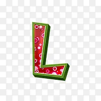 紫红立体字母l