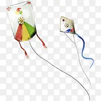 手绘创意合成风筝