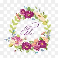 婚礼花卉边框