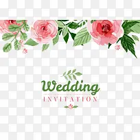 婚礼手绘花朵背景图
