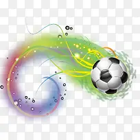 足球和彩色曲线