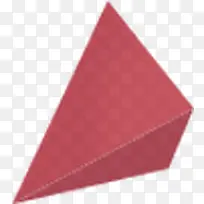 深红色立体三角形