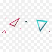 粉蓝立体三角形