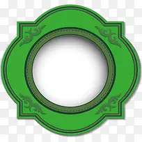 矢量手绘绿色圆环